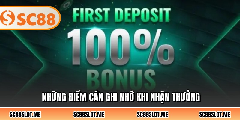 Những điểm cần ghi nhớ khi nhận thưởng